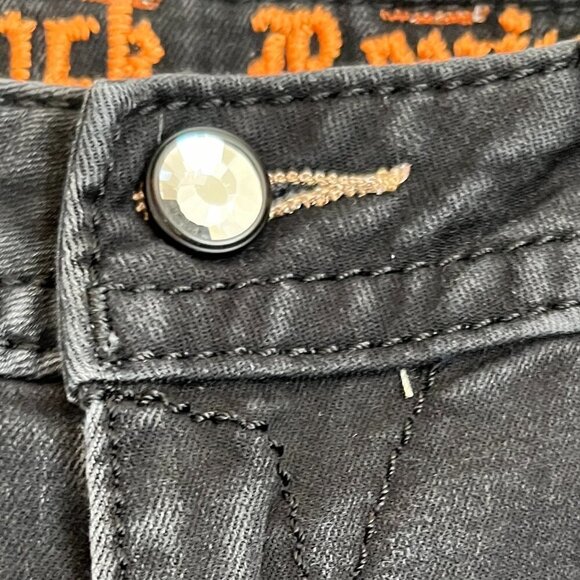 Rock Revival Sherry Black Cropped Jeans Women's Size 28 - Picture 5 of 14